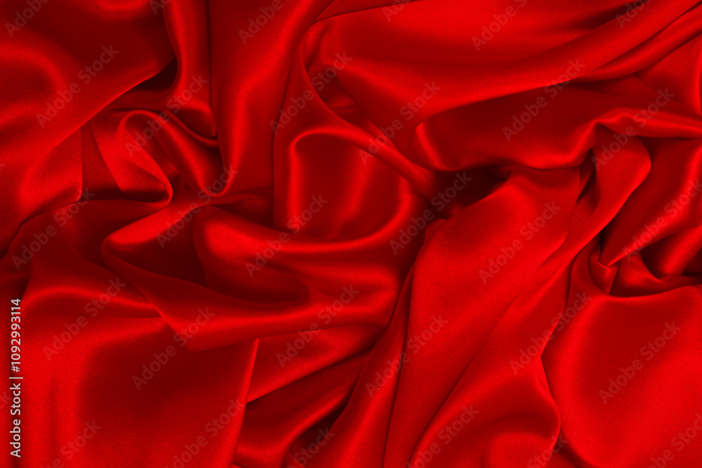 Rich and luxury red silk fabric texture background. Rich and luxury red silk fabric texture background.
