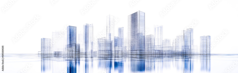 A city skyline is reflected in the water. The buildings are tall and modern, with a sense of urban life and energy. The water is calm and serene, creating a peaceful contrast to the bustling cityscape A city skyline is reflected in the water. The buildings are tall and modern, with a sense of urban life and energy. The water is calm and serene, creating a peaceful contrast to the bustling cityscape