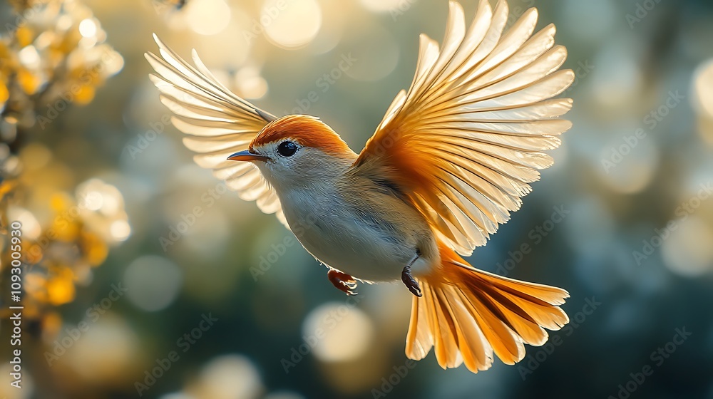 Tailorbird bird in flight, capturing beautiful nature scenery wallpaper images Tailorbird bird in flight, capturing beautiful nature scenery wallpaper images