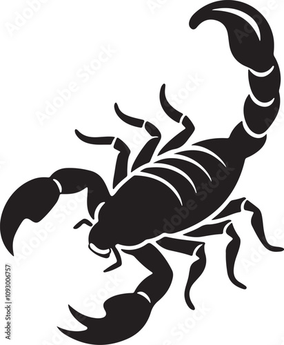 scorpion silhouette vector art illustration