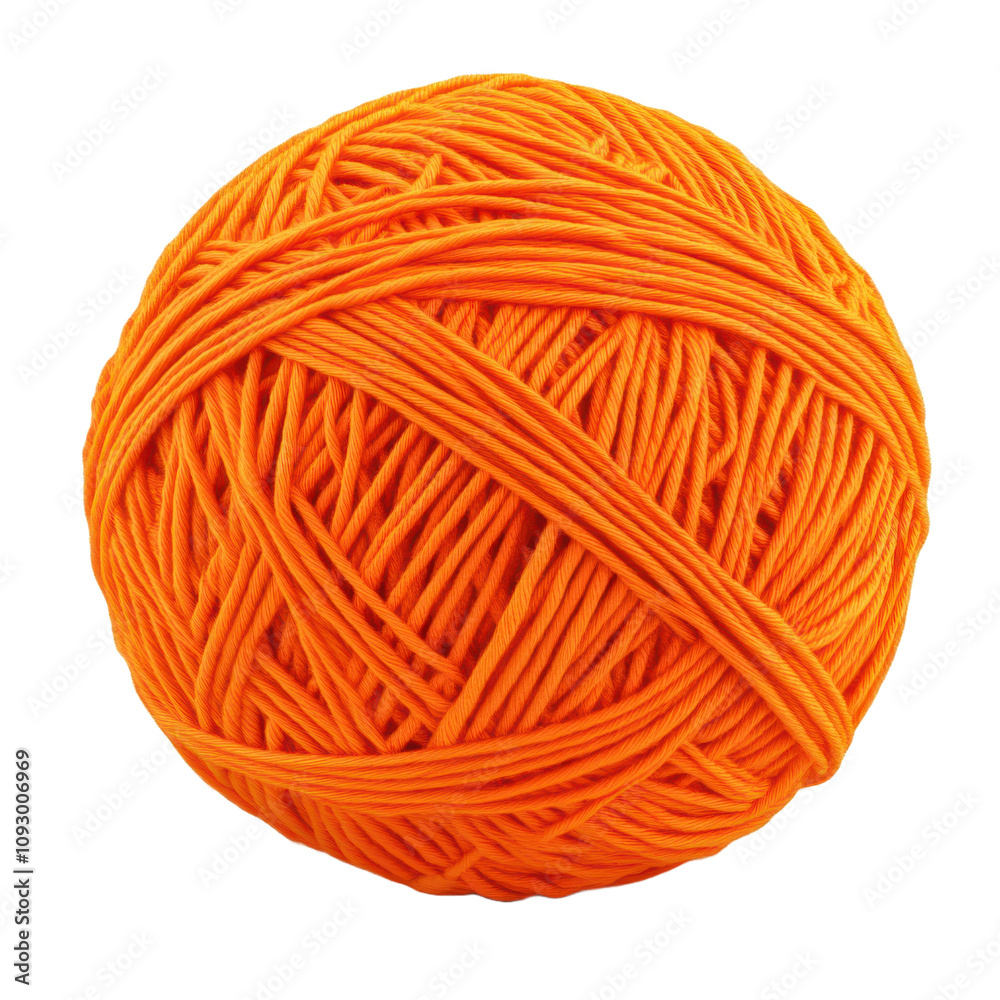 A perfectly formed ball of bright orange yarn suitable for knitting or crochet projects. A perfectly formed ball of bright orange yarn suitable for knitting or crochet projects.