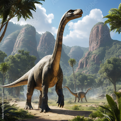 Fototapeta Naklejka Na Ścianę i Meble -  dinosaurs: Brachiosaurus 