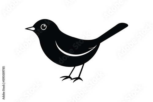 "A Cute Blackbird Vector Illustration"

