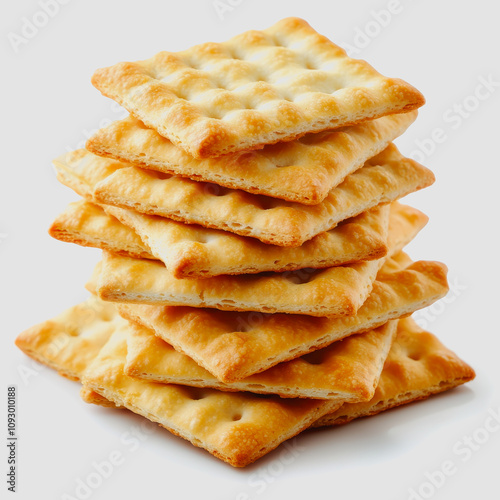 A Delicious Stack of Light and Crispy Crackers Perfect for Snacking, Dipping, or Pairing with Cheese and Spreads in Any Culinary Setting