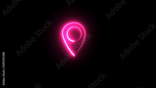 GPS track address, direction, and location search icons. Illustration of a home location pin.