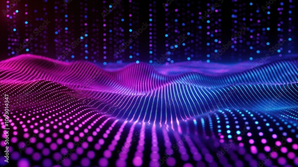 Abstract Purple and Blue Light Wave Pattern Abstract Purple and Blue Light Wave Pattern