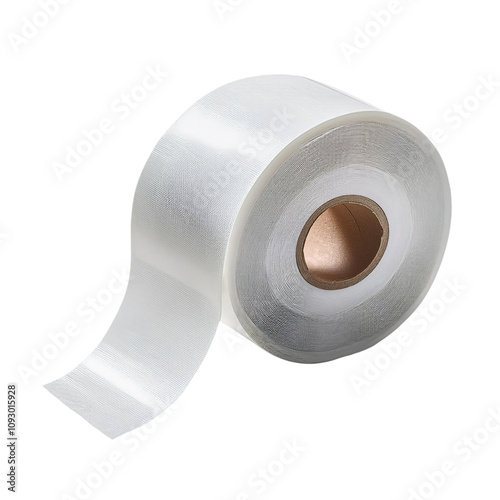Transparent tape roll, isolated transparent background image
