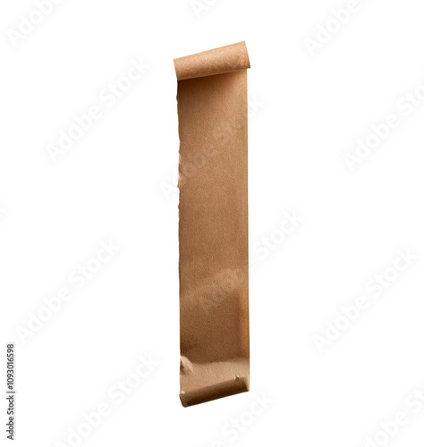 Brown masking tape, isolated transparent background image