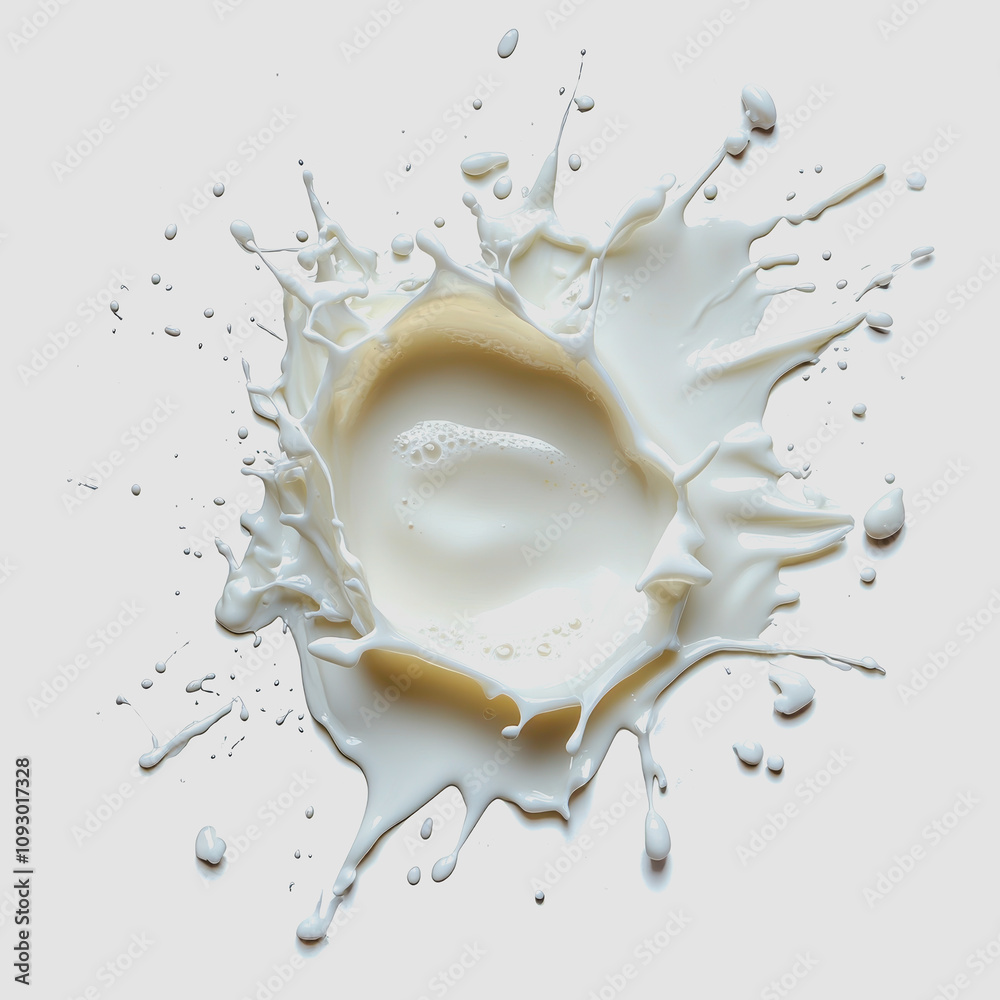 High-Resolution Splash of Fresh Milk Creating an Abstract Design on a Light Background, Perfect for Food and Beverages Conceptual Illustrations and Culinary Art Projects High-Resolution Splash of Fresh Milk Creating an Abstract Design on a Light Background, Perfect for Food and Beverages Conceptual Illustrations and Culinary Art Projects