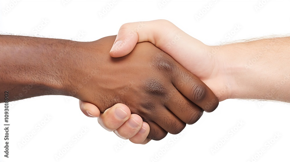 Two Professionals Shaking Hands in a Confident Business Partnership Handshake