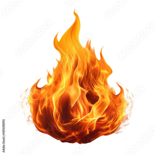 Flame pile, isolated transparent background image