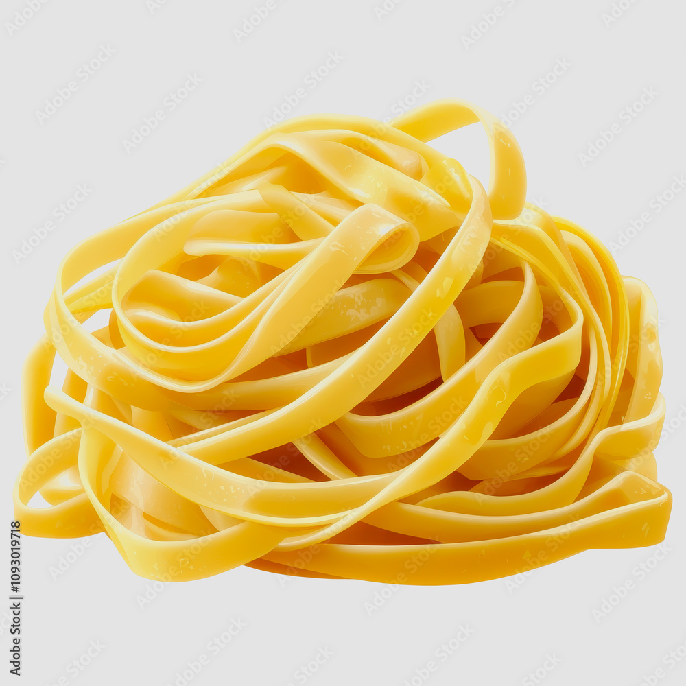 Freshly Crafted Fettuccine Noodles Piled on a White Surface Perfect for Culinary Designs, Recipe Presentations, and Food Photography Backdrops Freshly Crafted Fettuccine Noodles Piled on a White Surface Perfect for Culinary Designs, Recipe Presentations, and Food Photography Backdrops