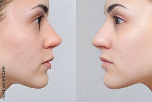 Transformative Rhinoplasty: Before and After Comparison of a Female Patient