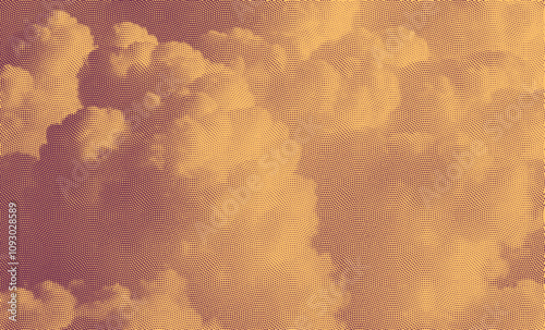 Clouds in the sky. Editable vector vintage engraving. 8 EPS