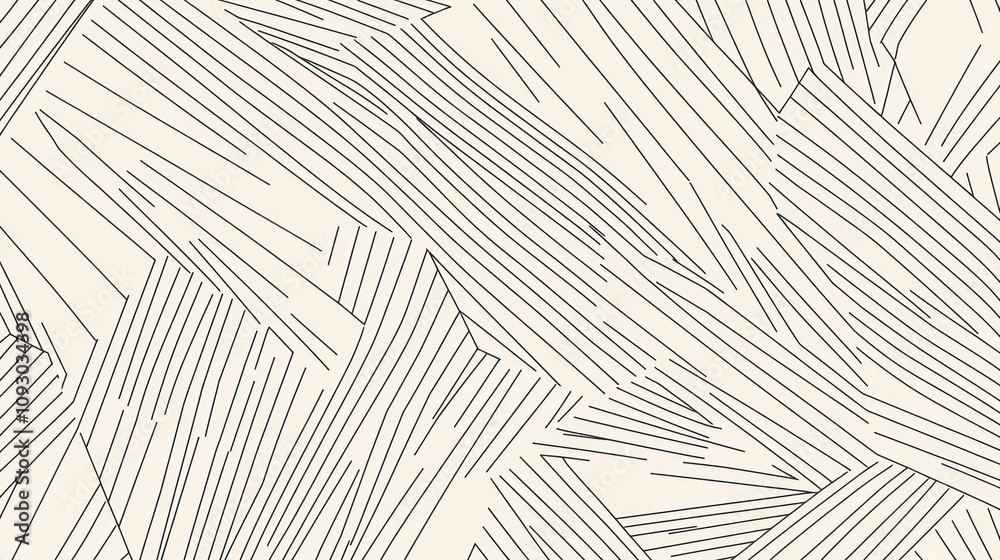 A seamless vector illustration featuring a minimalist geometric line pattern. The design includes thin, parallel lines intersecting at sharp angles, forming a clean and modern abstract pattern. A seamless vector illustration featuring a minimalist geometric line pattern. The design includes thin, parallel lines intersecting at sharp angles, forming a clean and modern abstract pattern.