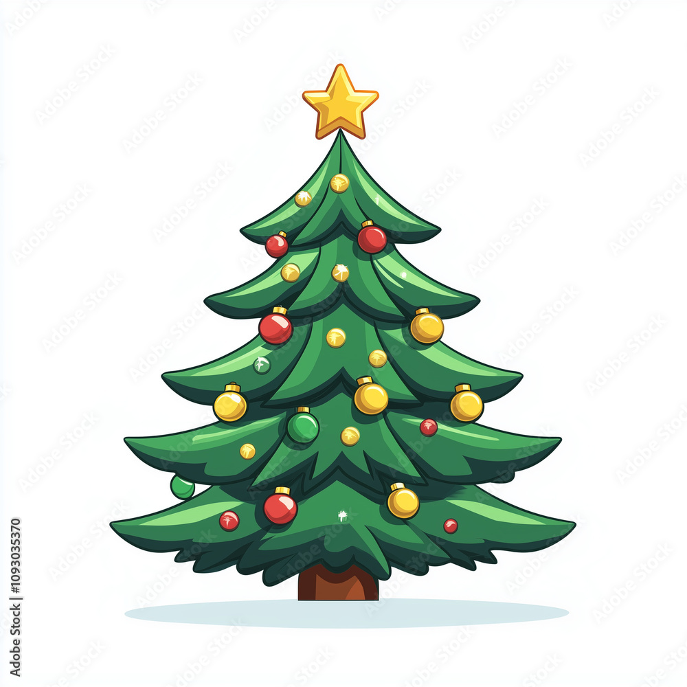 christmas tree with balls christmas tree with balls