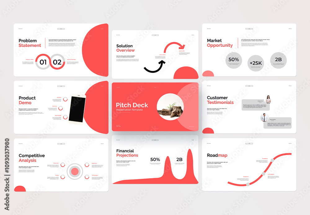 Pitch Deck Presentation Stock Template | Adobe Stock
