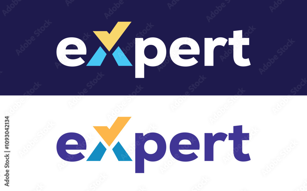 expert text logo design template vector expert text logo design template vector