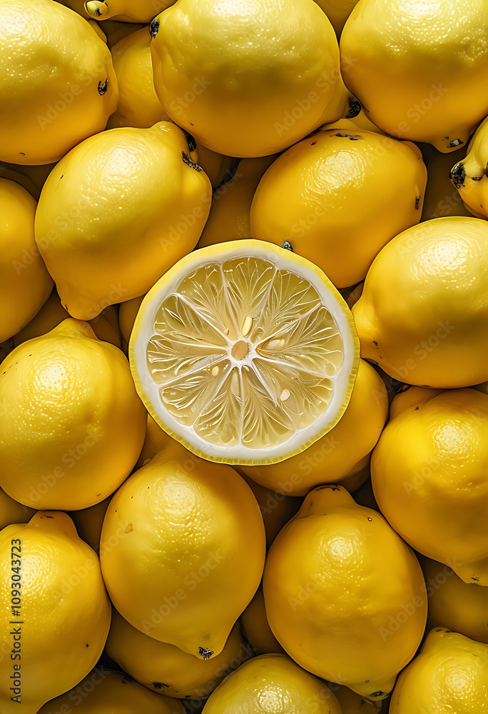 Photorealistic Close-Up of Bright Yellow Lemon with Textured Skin - High-Detail Food Photography Photorealistic Close-Up of Bright Yellow Lemon with Textured Skin - High-Detail Food Photography