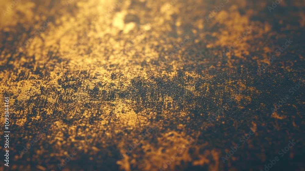 Golden textured surface with distressed and grunge effect on a dark background Golden textured surface with distressed and grunge effect on a dark background