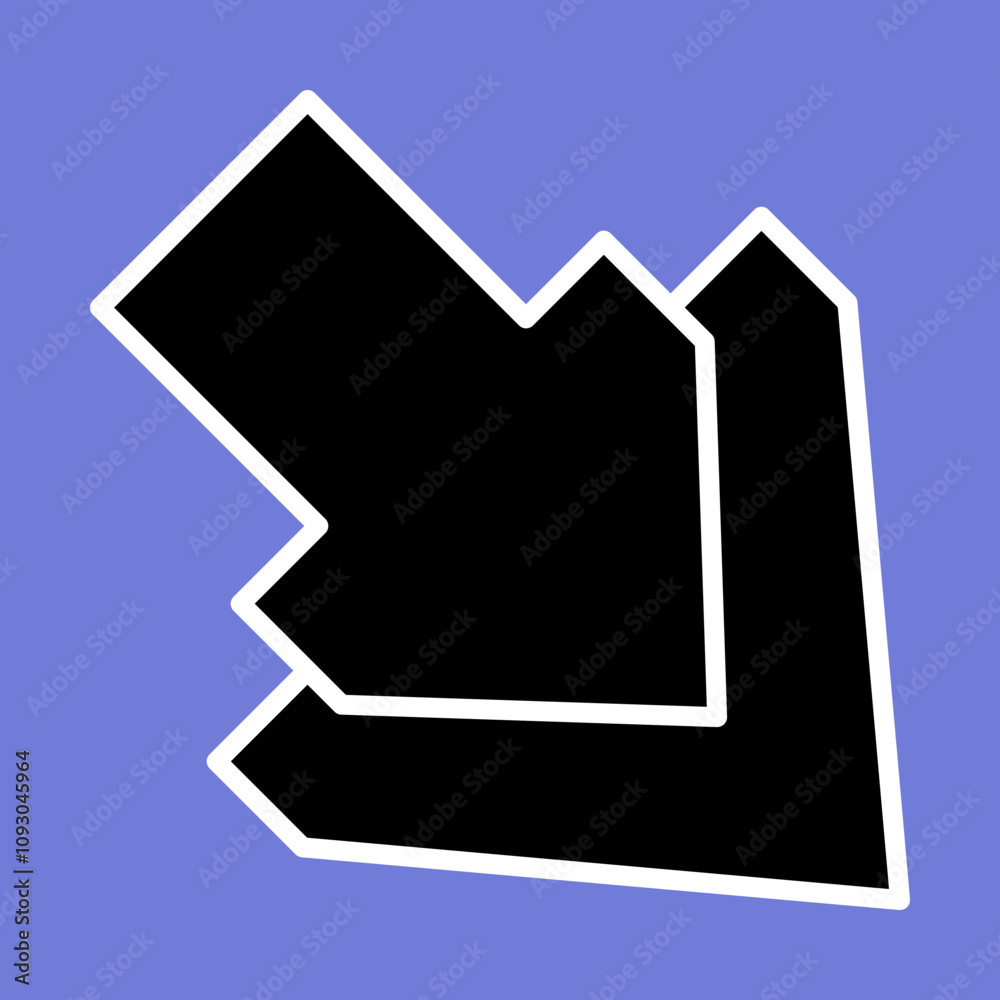Diagonal Arrow Downicon Design Diagonal Arrow Downicon Design