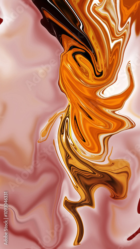 digital artwork in abstract patterns with the unique shape in multicolor gradations 
