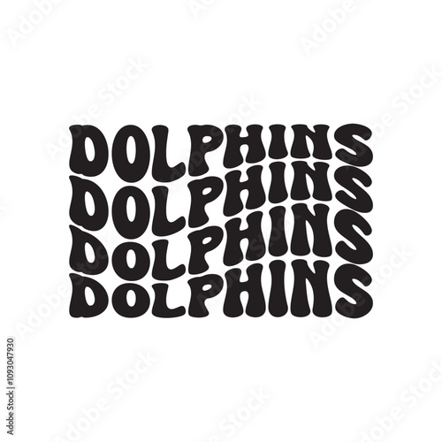 Dolphins Vector Design on White Background