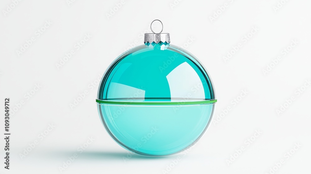 Creative home decor idea transparent aqua globe ornament modern living room product photography minimalist style Creative home decor idea transparent aqua globe ornament modern living room product photography minimalist style