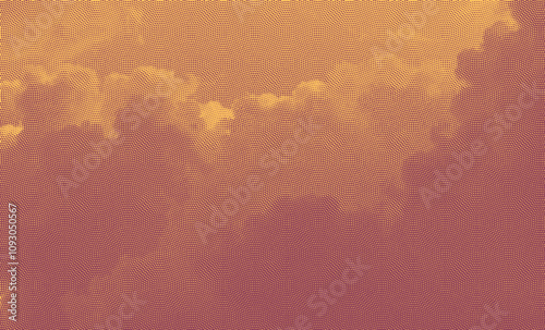 Clouds in the sky. Editable vector vintage engraving. 8 EPS