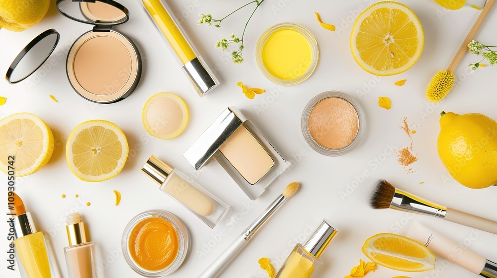 Lemon Cosmetics on a White Background - a fresh and vibrant visual. The lemon-themed products stand out against the clean white backdrop. Lemon Cosmetics on a White Background - a fresh and vibrant visual. The lemon-themed products stand out against the clean white backdrop.