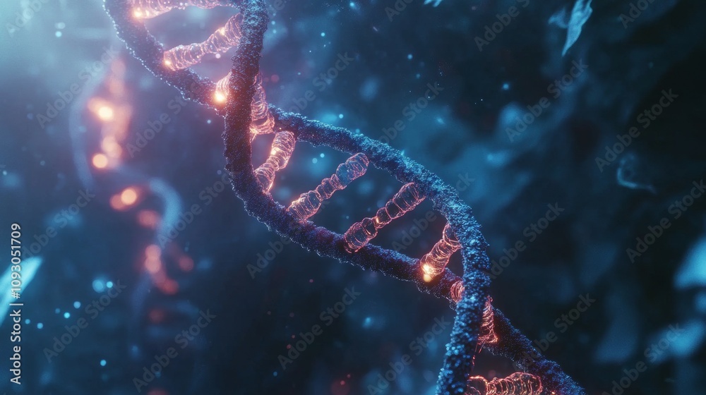 DNA sequence, DNA code structure with glow. Science concept background. Modern medical technologies DNA sequence, DNA code structure with glow. Science concept background. Modern medical technologies