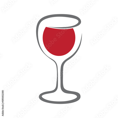 Wine Glass Logo Template