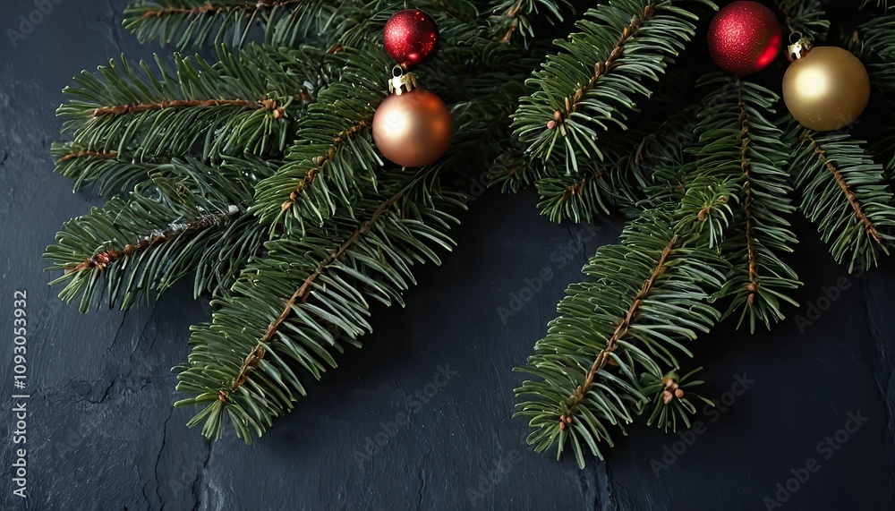 Elegant Abstract Christmas Decoration With Fir Branches 875 Elegant Abstract Christmas Decoration With Fir Branches 875