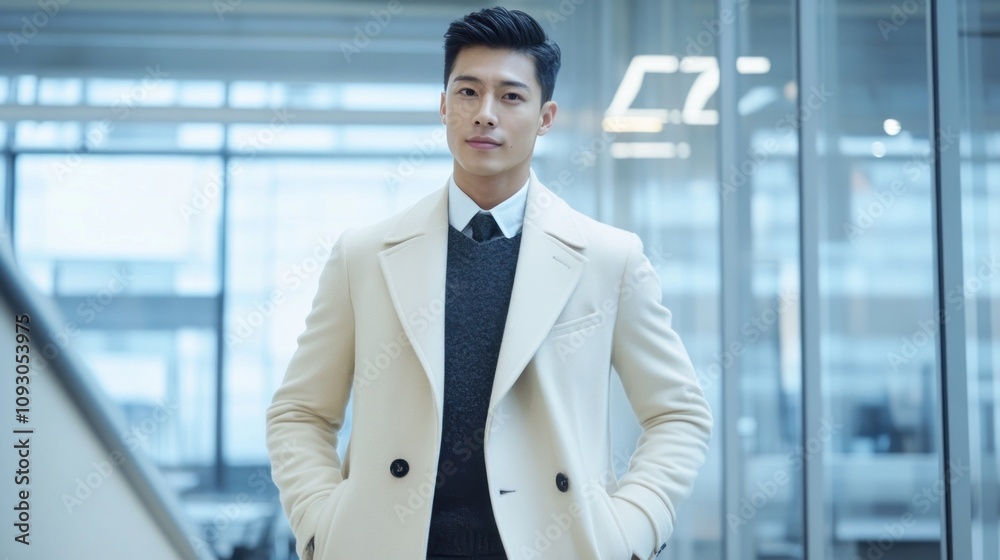 Confident Businessman in Modern Office Building Confident Businessman in Modern Office Building