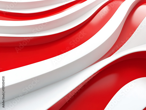 Free Download Curve wave shape pattern on red white color tone illustration wallpaper background - GFXLoad