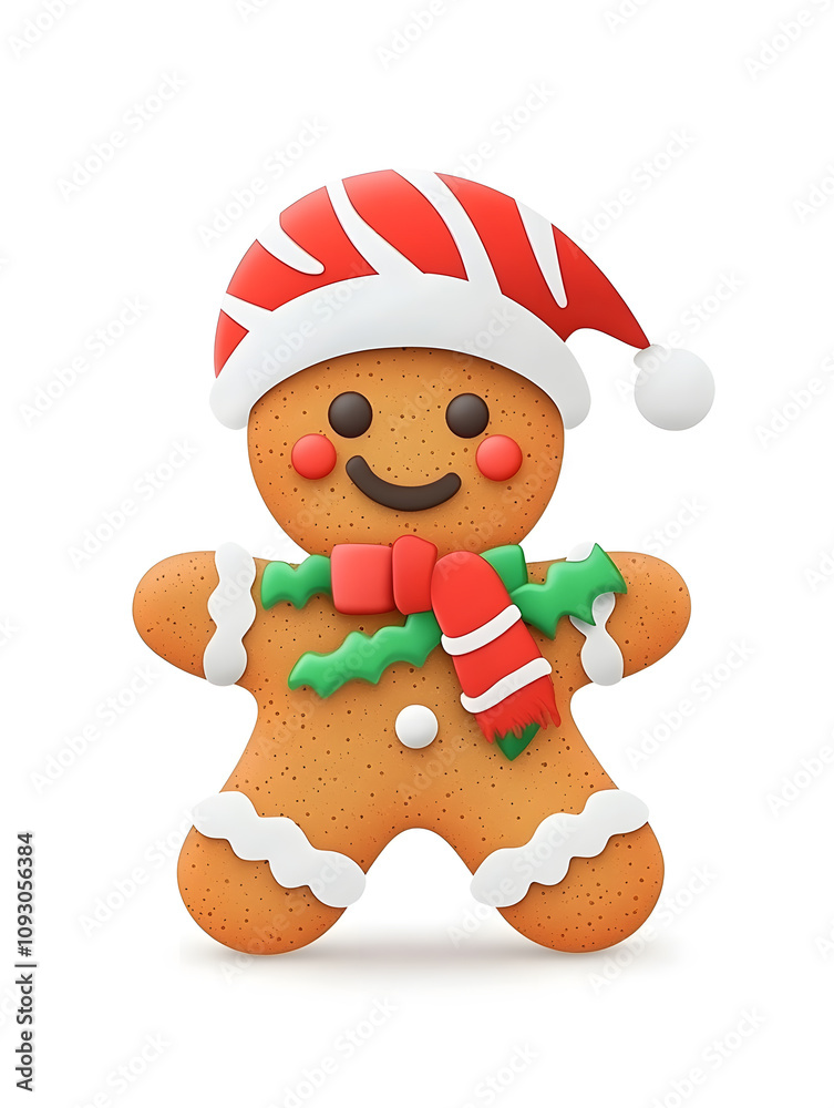 Gingerbread man Christmas cookie, isolated on white background Gingerbread man Christmas cookie, isolated on white background