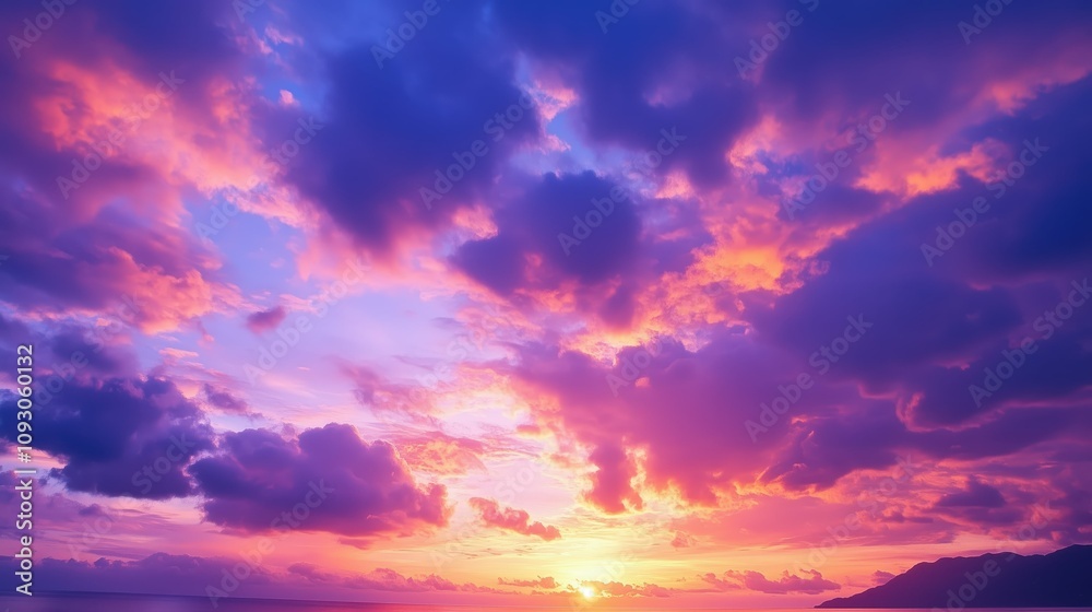 Cyberpunk color trend popular background. Nature beautiful Light Sunset or sunrise colorful Dramatic majestic scenery Sky with Amazing clouds in sunset sky purple light cloud background Cyberpunk color trend popular background. Nature beautiful Light Sunset or sunrise colorful Dramatic majestic scenery Sky with Amazing clouds in sunset sky purple light cloud background
