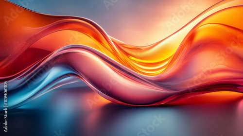 An abstract arrangement of gradient glass arcs, softly glowing and blending seamlessly into one another,