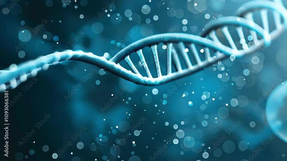 DNA Double Helix: A mesmerizing 3D rendering of a DNA double helix, showcasing the intricate structure of life's building blocks.