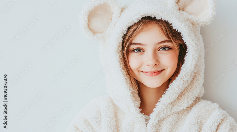 Girl wearing a playful mouse costume enjoys a fun carnival event during daytime. Generative AI Girl wearing a playful mouse costume enjoys a fun carnival event during daytime. Generative AI