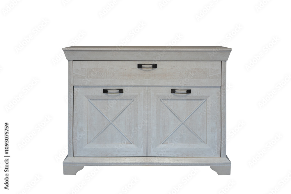 wooden chest of drawers isolated on white background. modern design wooden chest of drawers isolated on white background. modern design