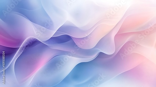 Blurred wave background with a pastel blue and purple gradient