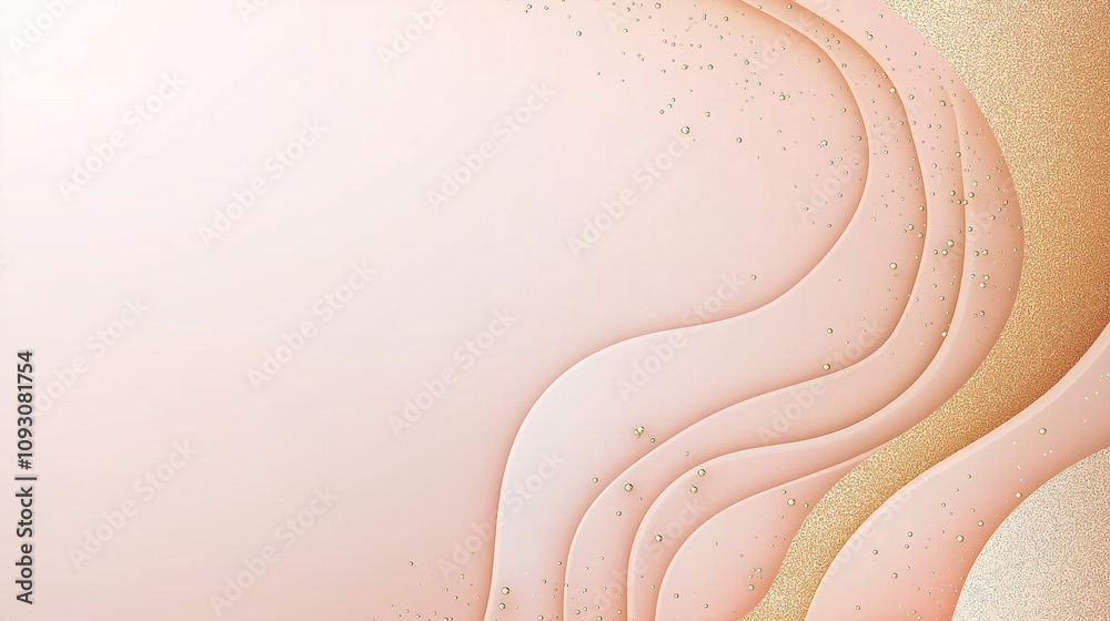 Rose Gold Abstract Waves Rose Gold Abstract Waves