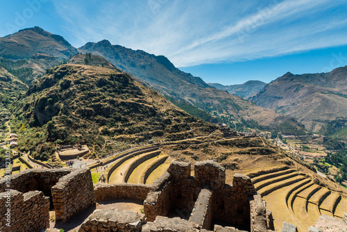 Pisac platforms in cusco peru