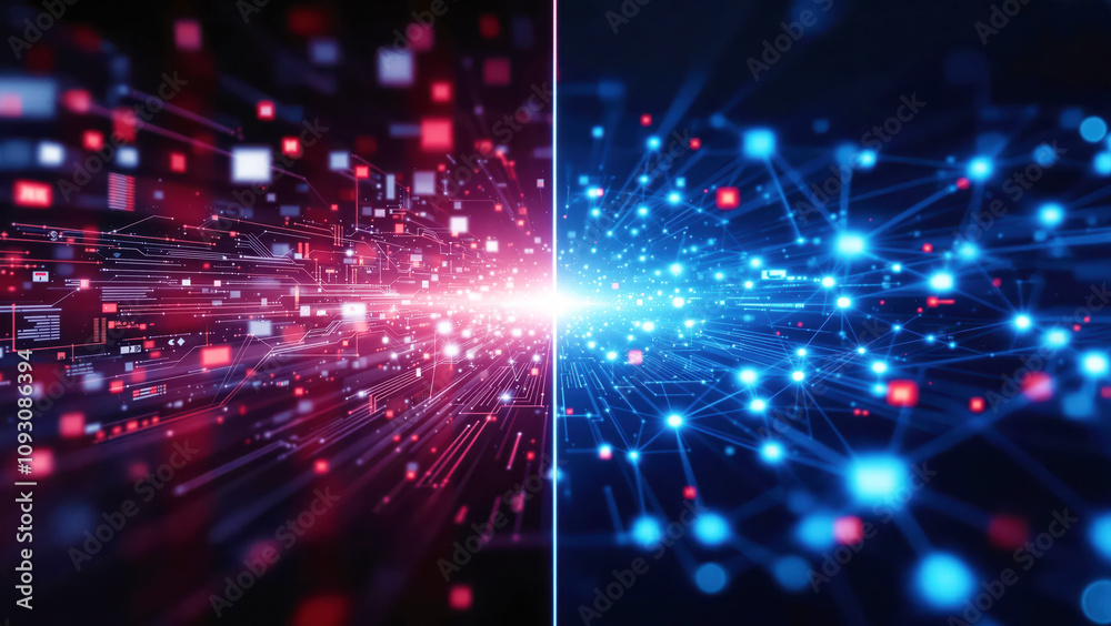 Fototapeta premium The Shift from Traditional Hierarchical Models to Collaborative Network Systems