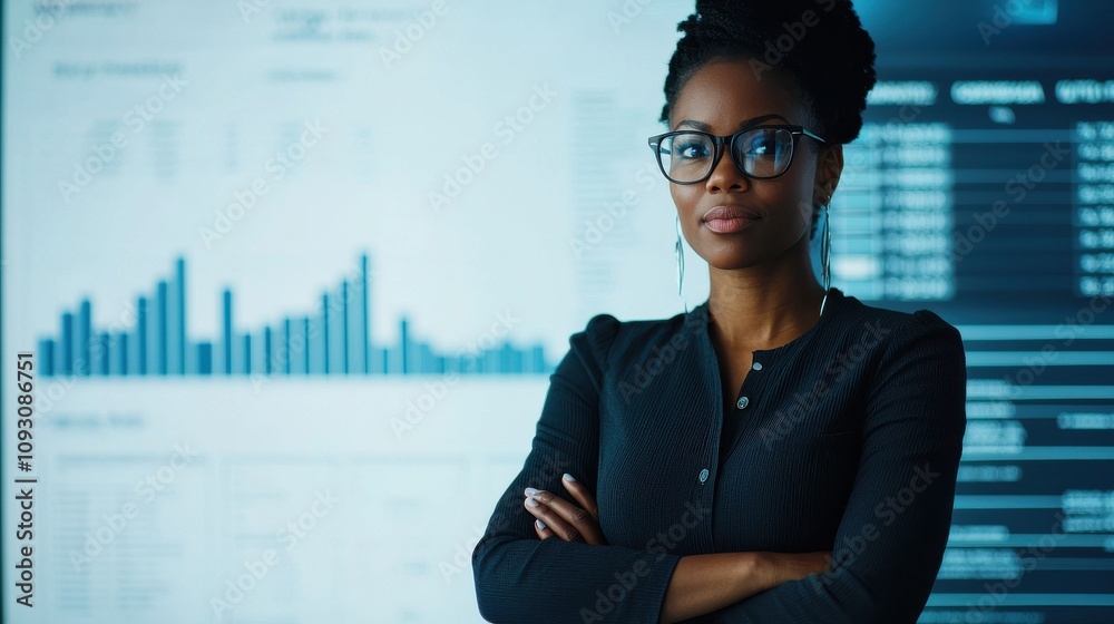 custom made wallpaper toronto digitalBusiness professional analyzing data corporate office portrait modern workspace close-up empowerment and leadership