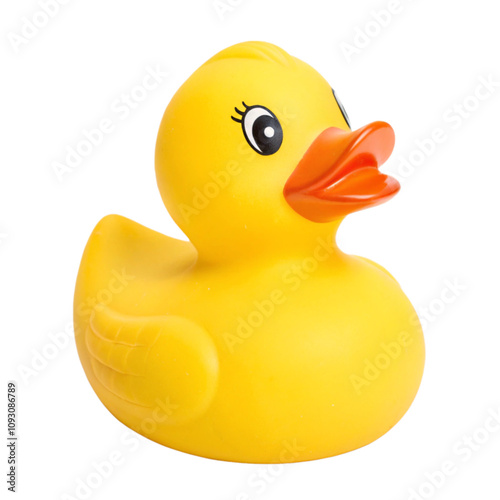 yellow rubber duck isolated photo