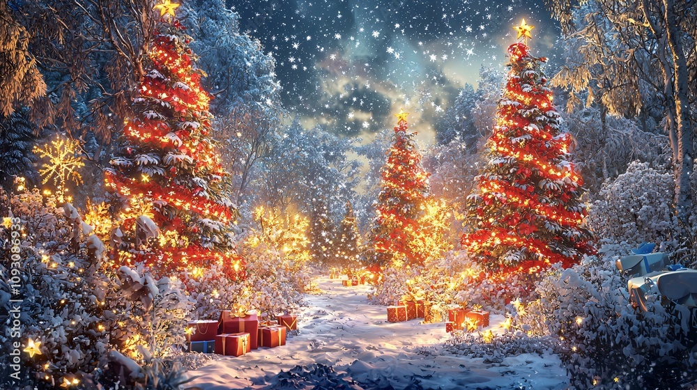 Christmas Eve in a Festive Forest Christmas Eve in a Festive Forest