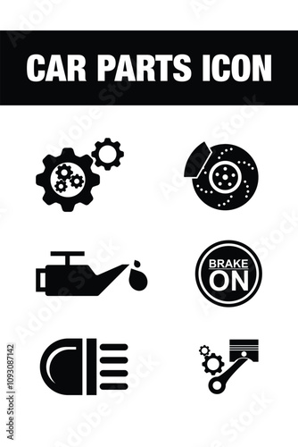 Auto service, car repair icon set. Car service and garage - stock vector EPS 10