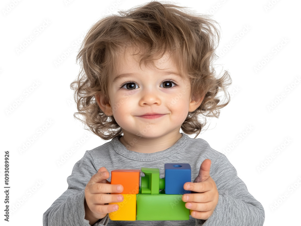 A little boy's joyful playtime, exploring imagination and fun with colorful toy A little boy's joyful playtime, exploring imagination and fun with colorful toy
